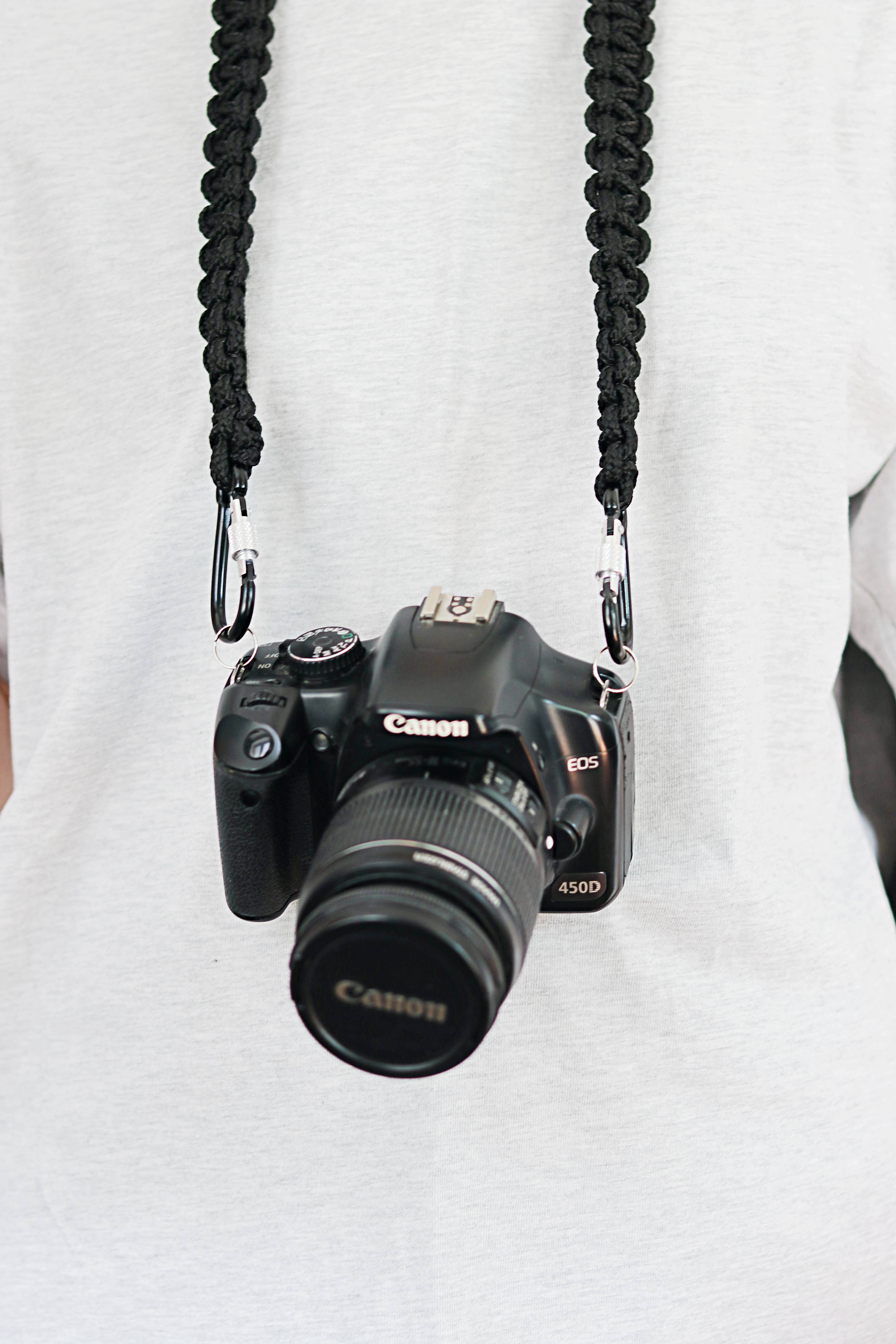 Macrame Rope Camera Strap: Braided DSLR Strap With Carabiners - Etsy