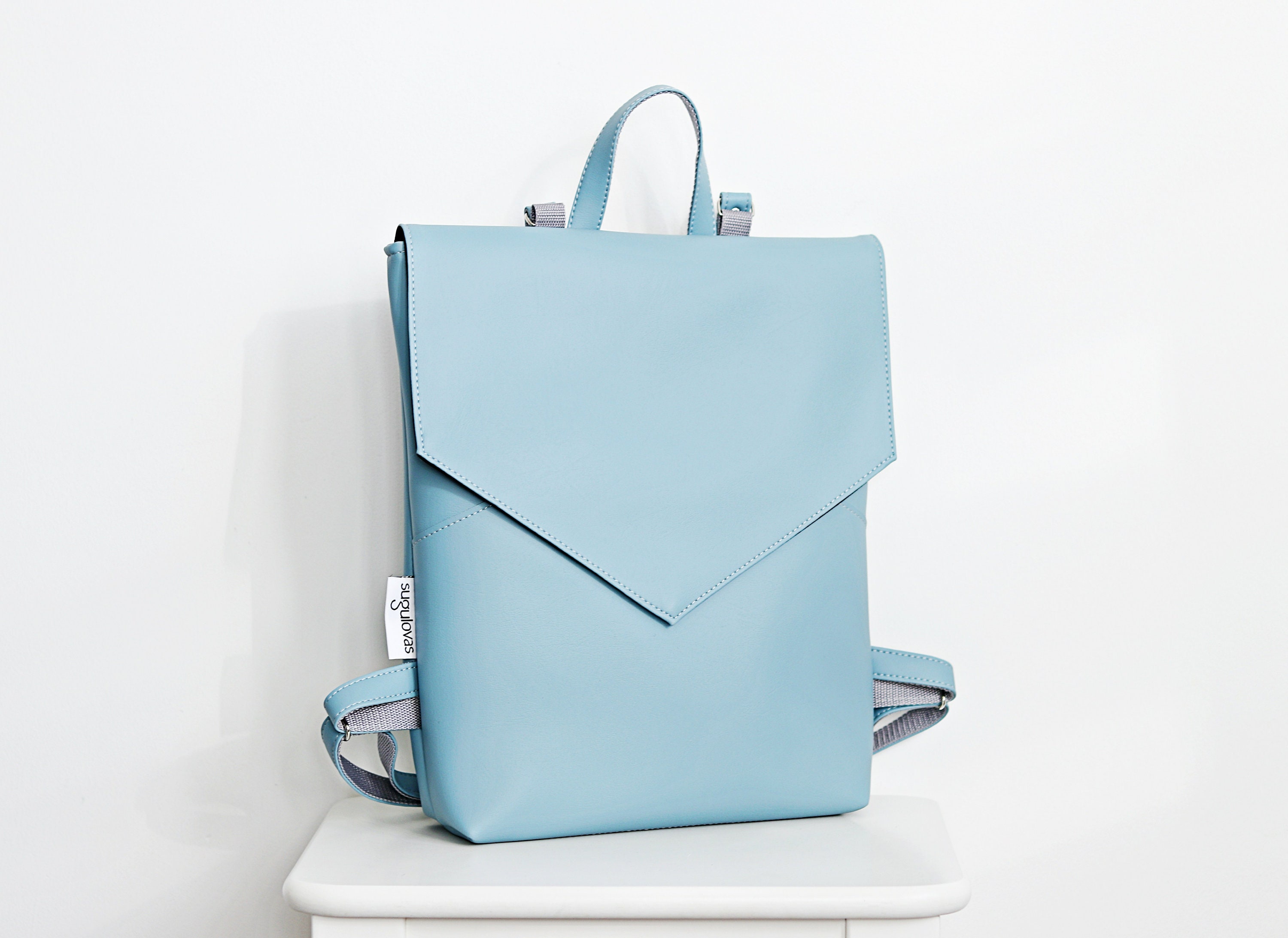 Light Blue Backpack Etsy