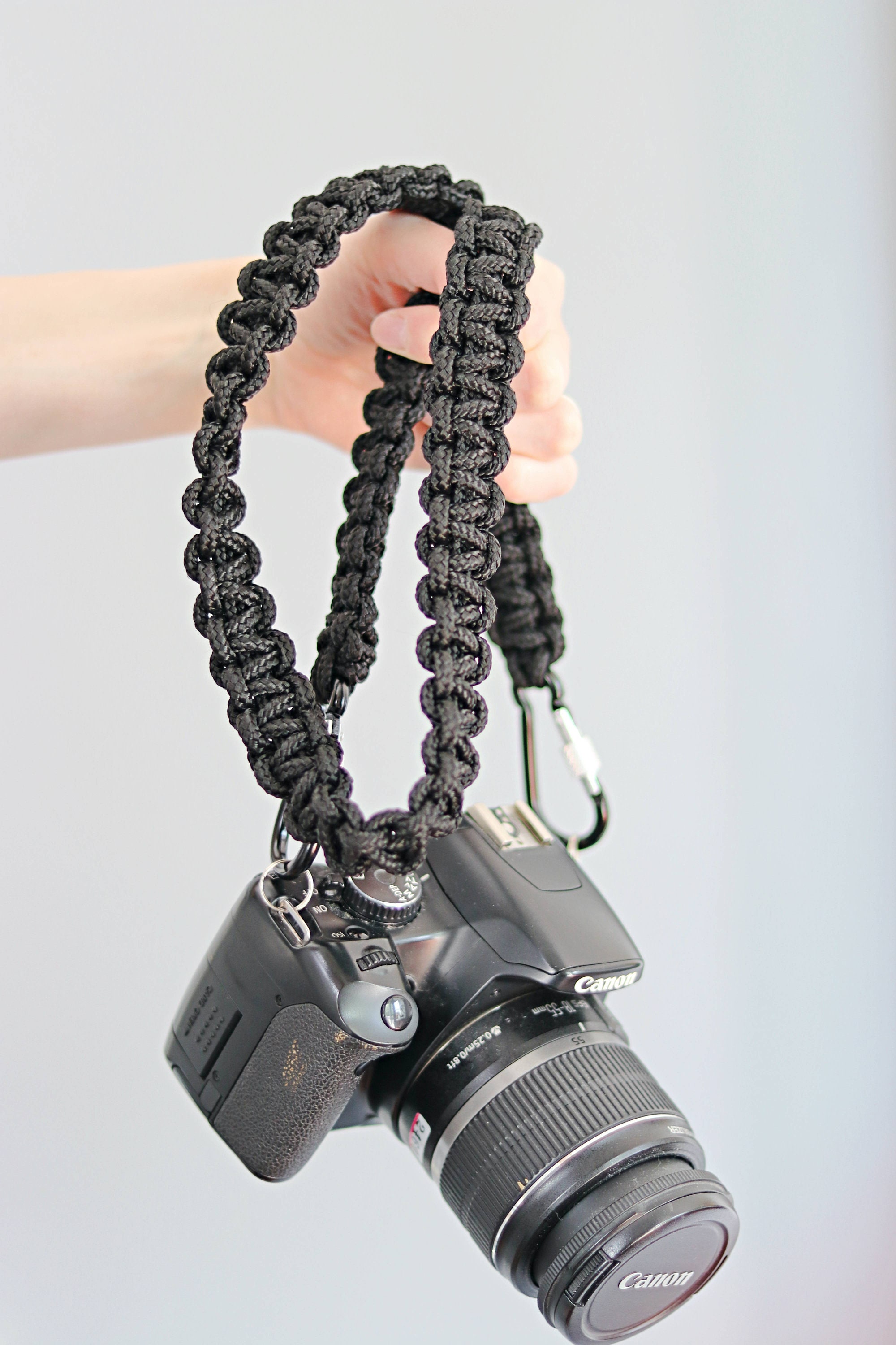 Macrame Rope Camera Strap: Braided DSLR Strap With Carabiners - Etsy