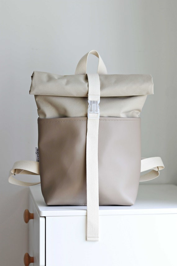 Women Designer Mini Backpack W-Monogram Print In Waterproof Vegan