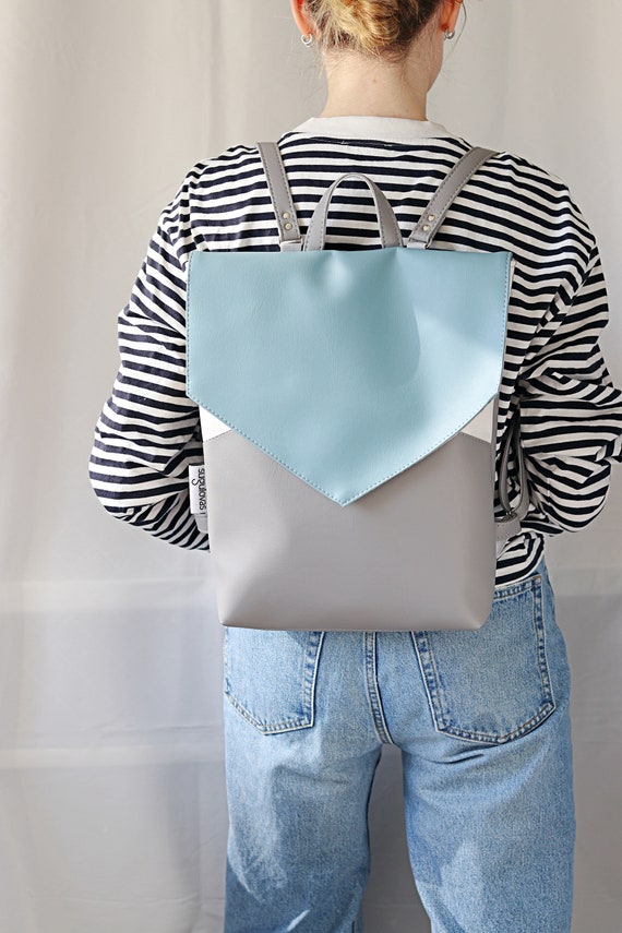 Convertible Crossbody Backpack - Baby Blue