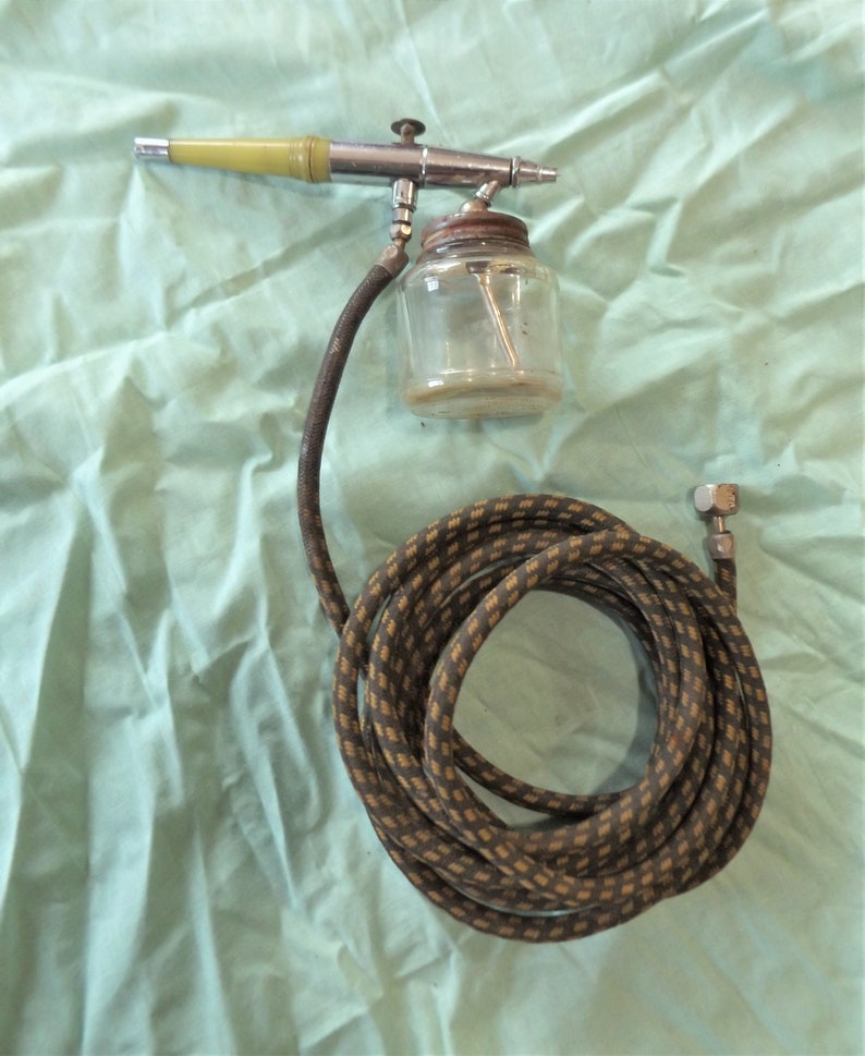 Vintage Paasche no. 17128 Airbrush with 12' Hose and Glass Etsy