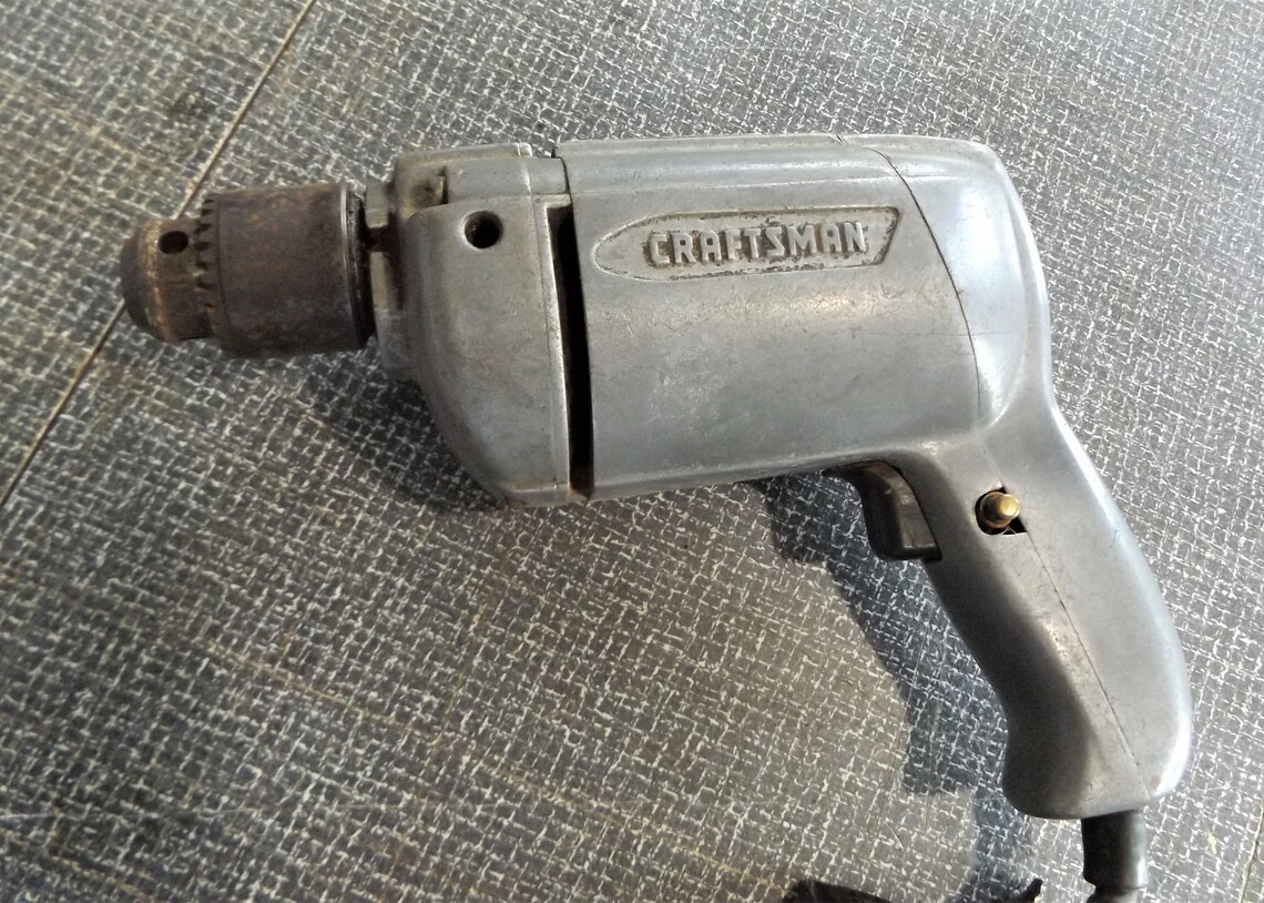 Vintage Craftsman 1/4 Electric Drill all Metal Etsy