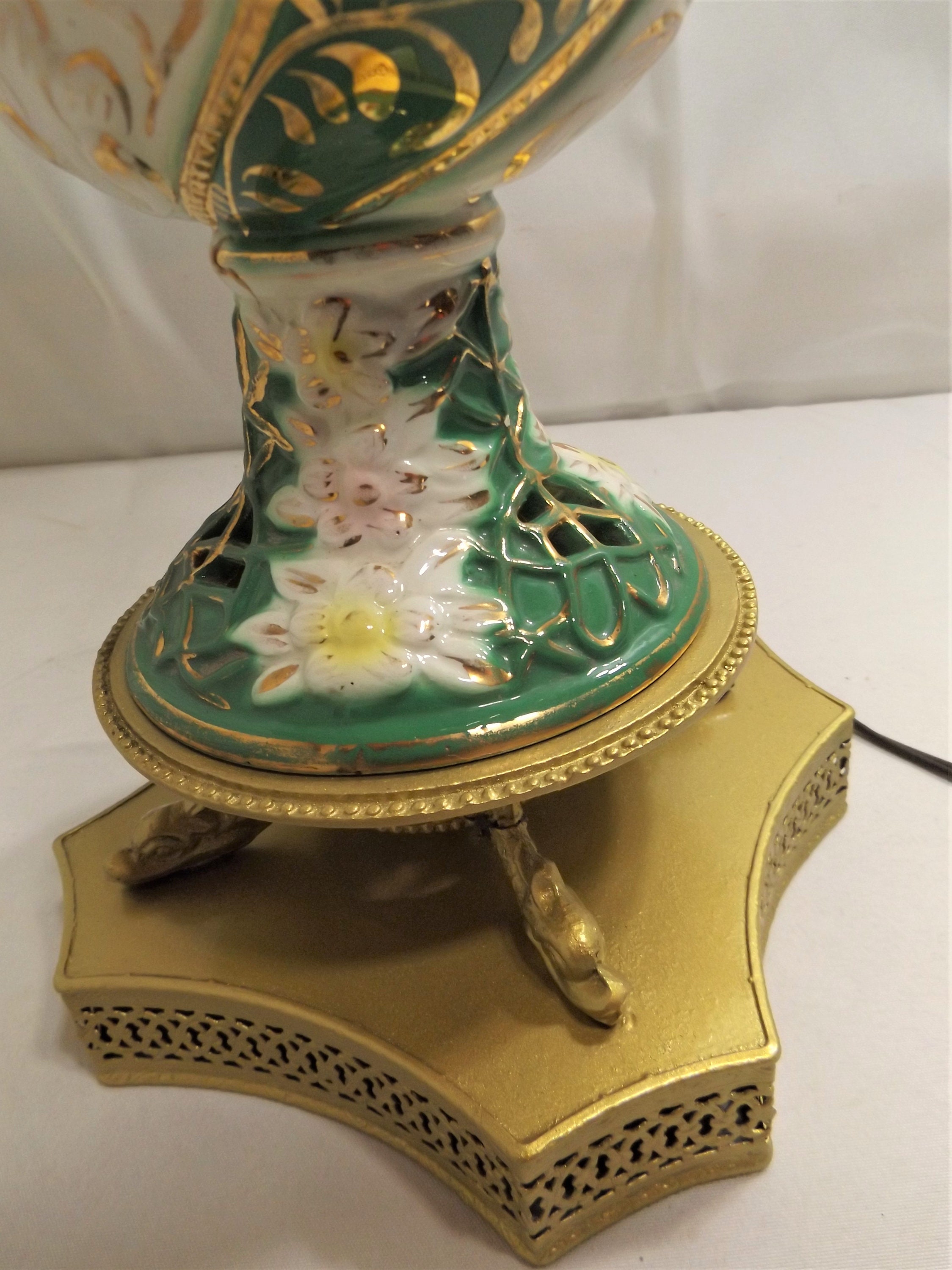 Vintage MidCentury Italian Porcelain Capodimonte Table Lamp Etsy