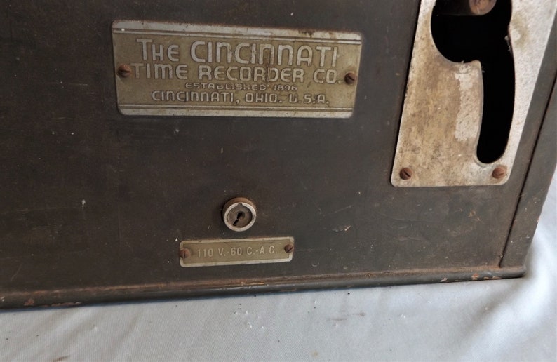 Vintage Factory Time Card Punch Clock Cincinnati Time Etsy