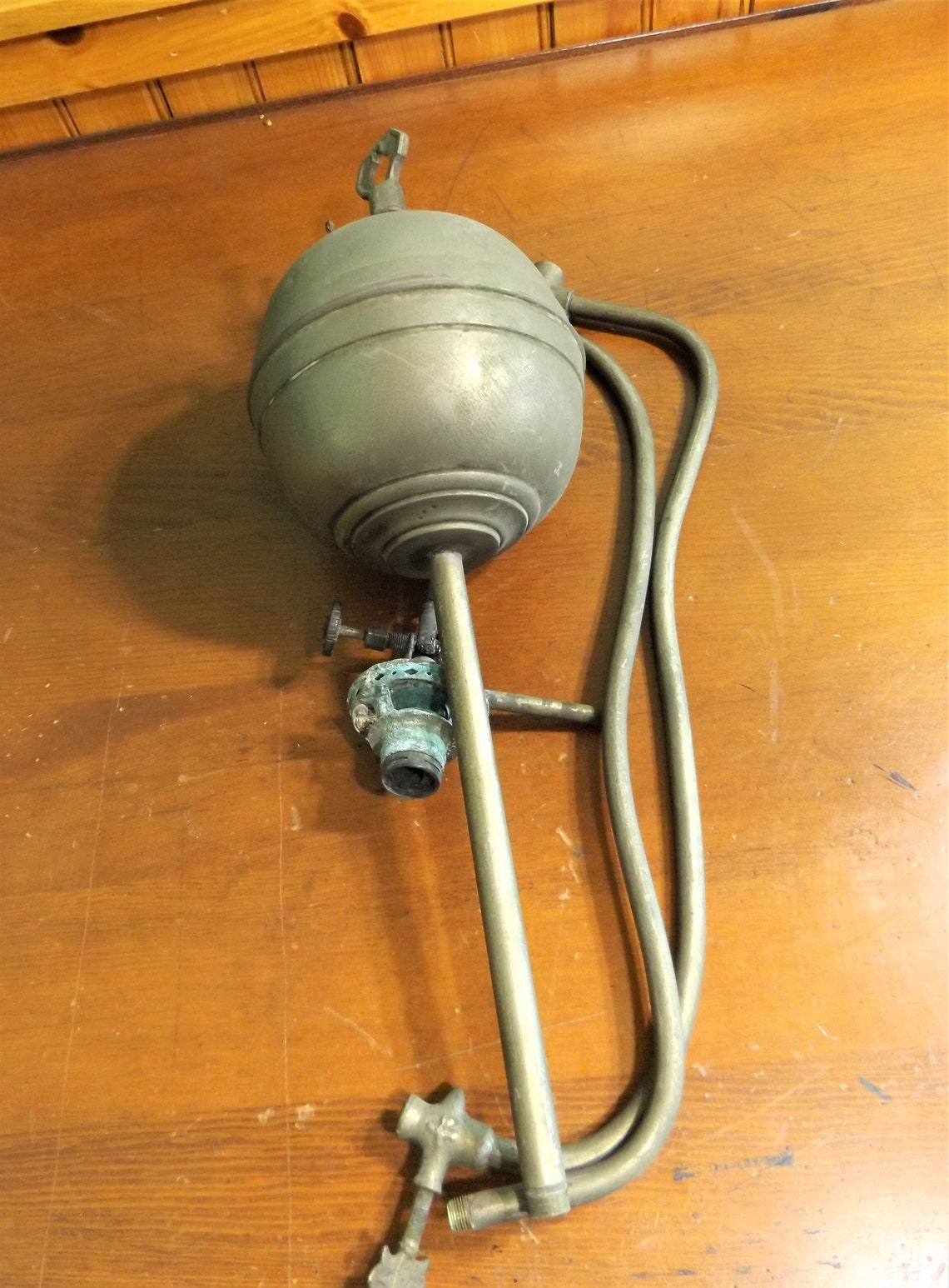 Antique Nickel Hanging Gas Lamp Parts Font & Burner Etsy