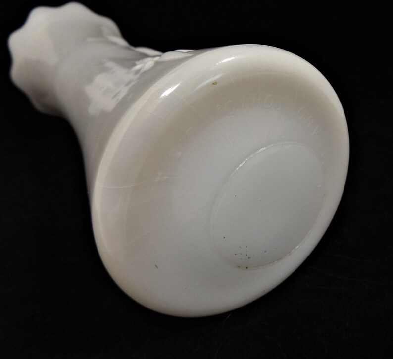 Vintage E O Brody Co. Art Nouveau Milk Glass Vase with | Etsy