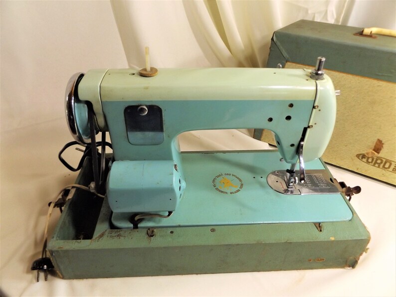 Vintage Ford Super Deluxe Sewing Machine 2 Tone Teal From Etsy