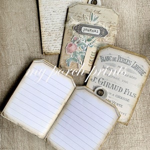 Etichette per quaderni, Antico, Kit diario spazzatura, Effimere, Le mie stampe del portico, Libro, Stampabile, Carta, Diario spazzatura, Kit digitale, Vintage, Scarica