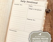 Prayer Planner, Neutral, Devotional, Junk Journal, Faith, Christian, Bible, Man, Masculine, My Porch Prints, Printable, Digital Download