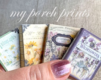 Mini Book, Wildflowers, Junk Journal, Kit, Ephemera, Printable, Vintage, Miniature, Books, My Porch Prints, Embellishment, Digital Download