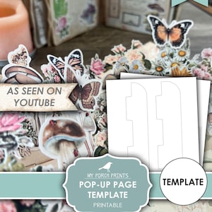 Diario spazzatura, Pop-Up, Modello, Pop Up, Selvaggio, Funghi, Risparmio inchiostro, 3D, Fiori, Giardino segreto, Stampabile, Stampe My Porch, Download digitale