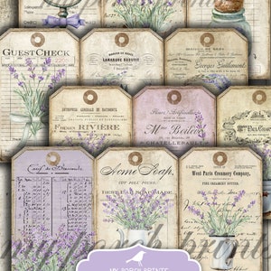 Lavendel grootboektags, ongewenste dagboek, kortstondige, My Porch wordt afgedrukt, paars, gastencheque, afdrukbaar, papier, kit, digitaal, vintage, download