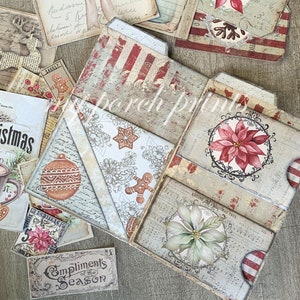 Journal indésirable, délicieux, Noël, bonbons, dossier chargé, kit d'artisanat, éphémères, mes impressions de porche, numérique, téléchargement, kit de journal indésirable, imprimable