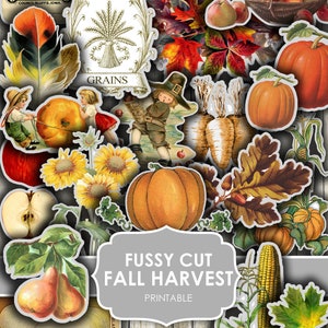 Junk Journal Kit, kieskeurig gesneden, herfst, herfst, Thanksgiving, Bullet Journal, afdrukbaar, stickers, Cricut, My Porch wordt afgedrukt, digitale download