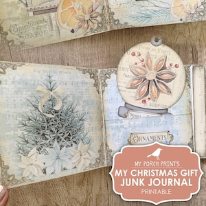 My Christmas Gift Junk Journal Kit, My Gift, My Porch Prints, Gift Idea, Stocking Stuffer, Friend, Craft Kit, Paper, Gifts, Digital Download