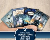 The Night Before Christmas Mini Books, Junk Journal, Holiday, Miniature, Winter, Santa, Book, My Porch Prints, Printable, Digital Download