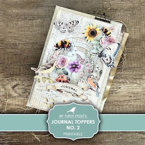 Junk Journal, Journal Toppers, Nr. 2, Tunnel, Buch, Folio, Garten, geschichtet, Cover, Kit, zwei, My Porch Prints, digital, Download, druckbar