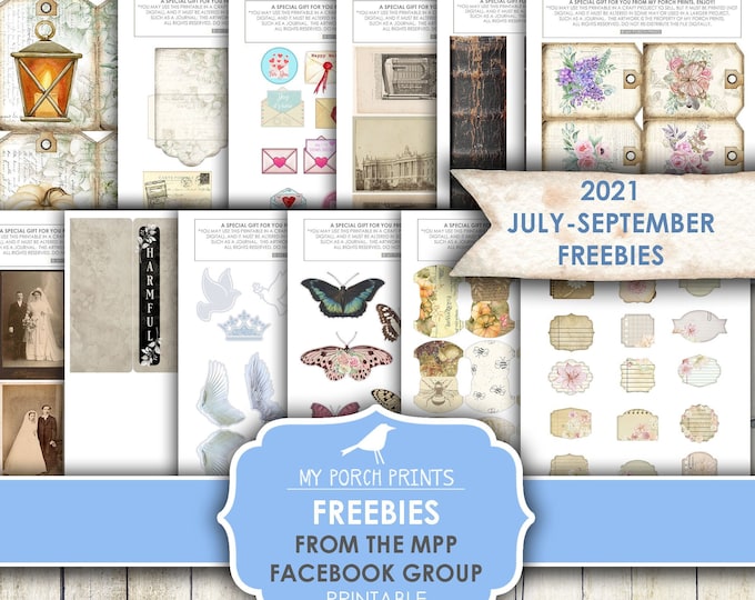 Printables for Junk Journals Crafting & Parties. by MyPorchPrints
