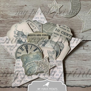 Star, Pocket, Junk Journal, Insert, Dream Journal, Tags, Stars, Moon ...