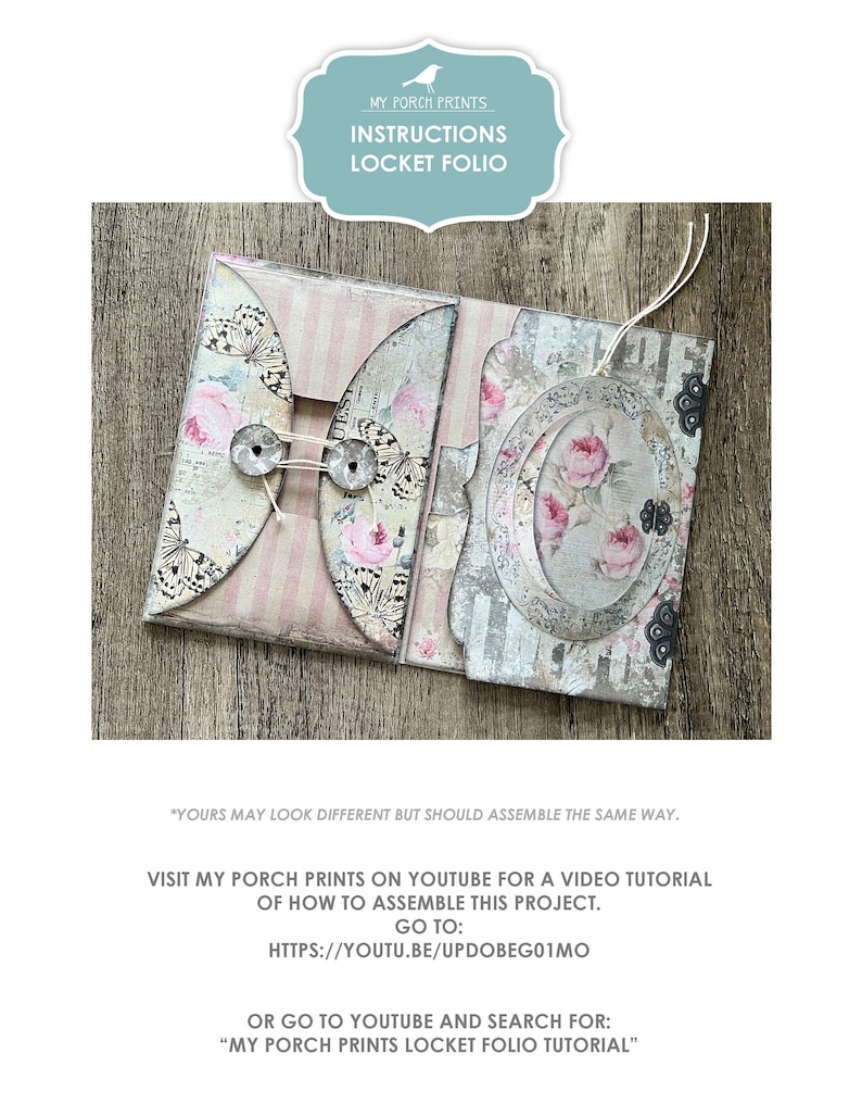 Skräpjournal, Folio, Fjäril, Shabby, Grunge, Vintage, Mapp, Rosa, Medaljong, Min veranda-utskrifter, Insats, Digitalt kit, Nedladdning, Utskrivbar bild 10