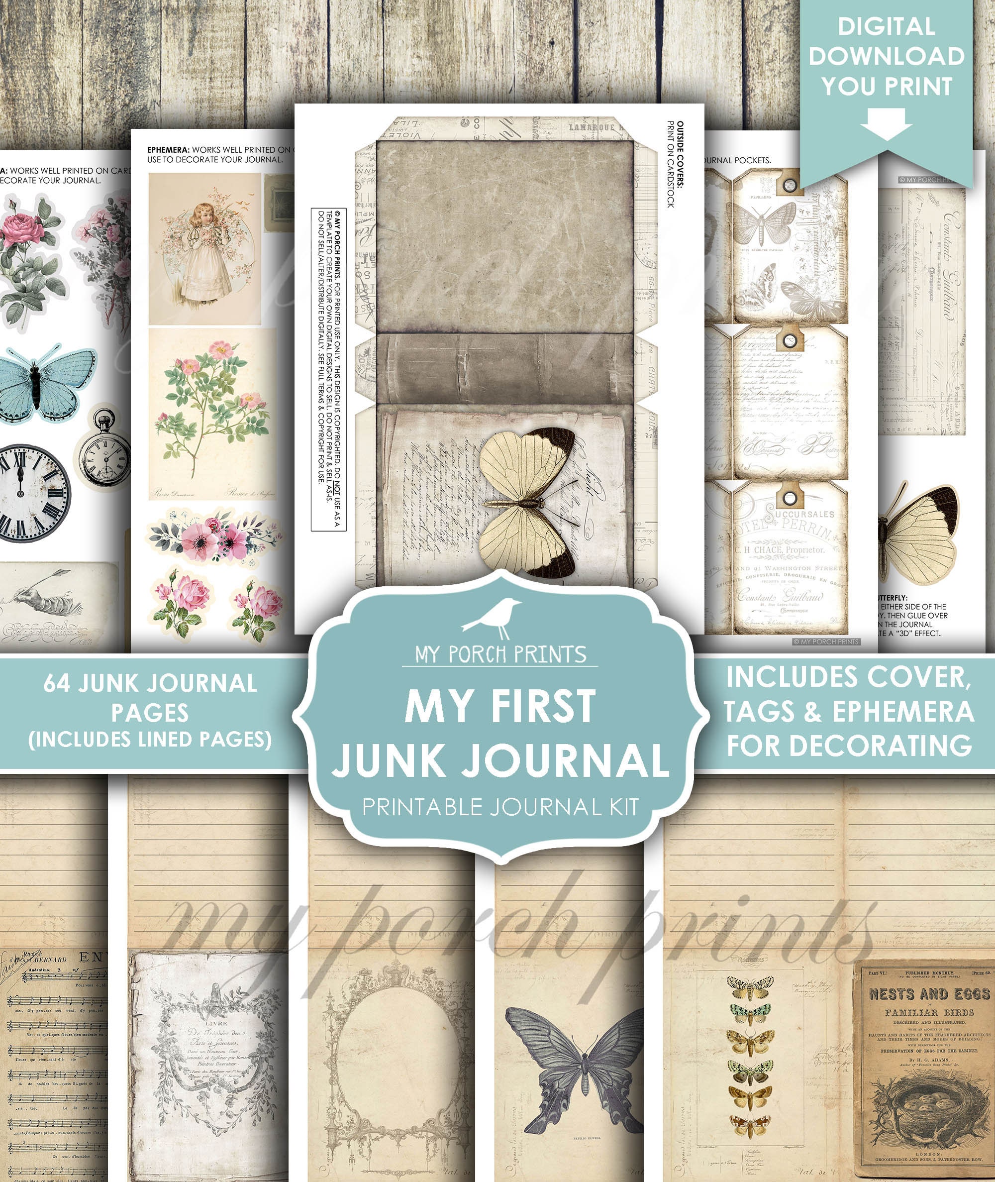 My First Junk Journal Beginner's Junk Journal Kit Etsy