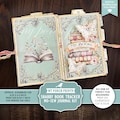 Shabby Book Tracker No-Sew Junk Journal Kit, Gift Idea Beginner Easy Lover No Sewing Reading Log My Porch Prints Printable Digital Download