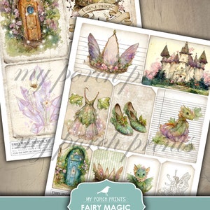 Fairy Magic Junk Journal Kit, Fairytale Fairies Woodland Castles ...