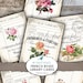 Library Cards, French, Rose, scrapbooking, ATC, Valentine, tag, embellishment, download, Digital, Junk Journal, vintage, Printable, Ephemera