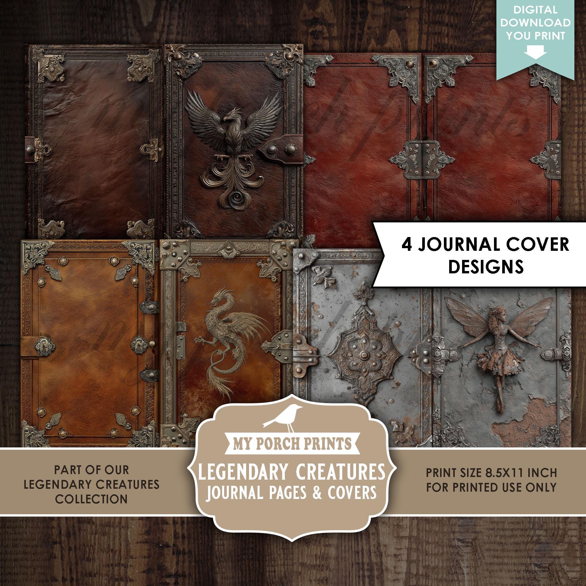 Legendary Creatures Junk Journal PAGES & COVERS, Magic Neutral Dragon ...