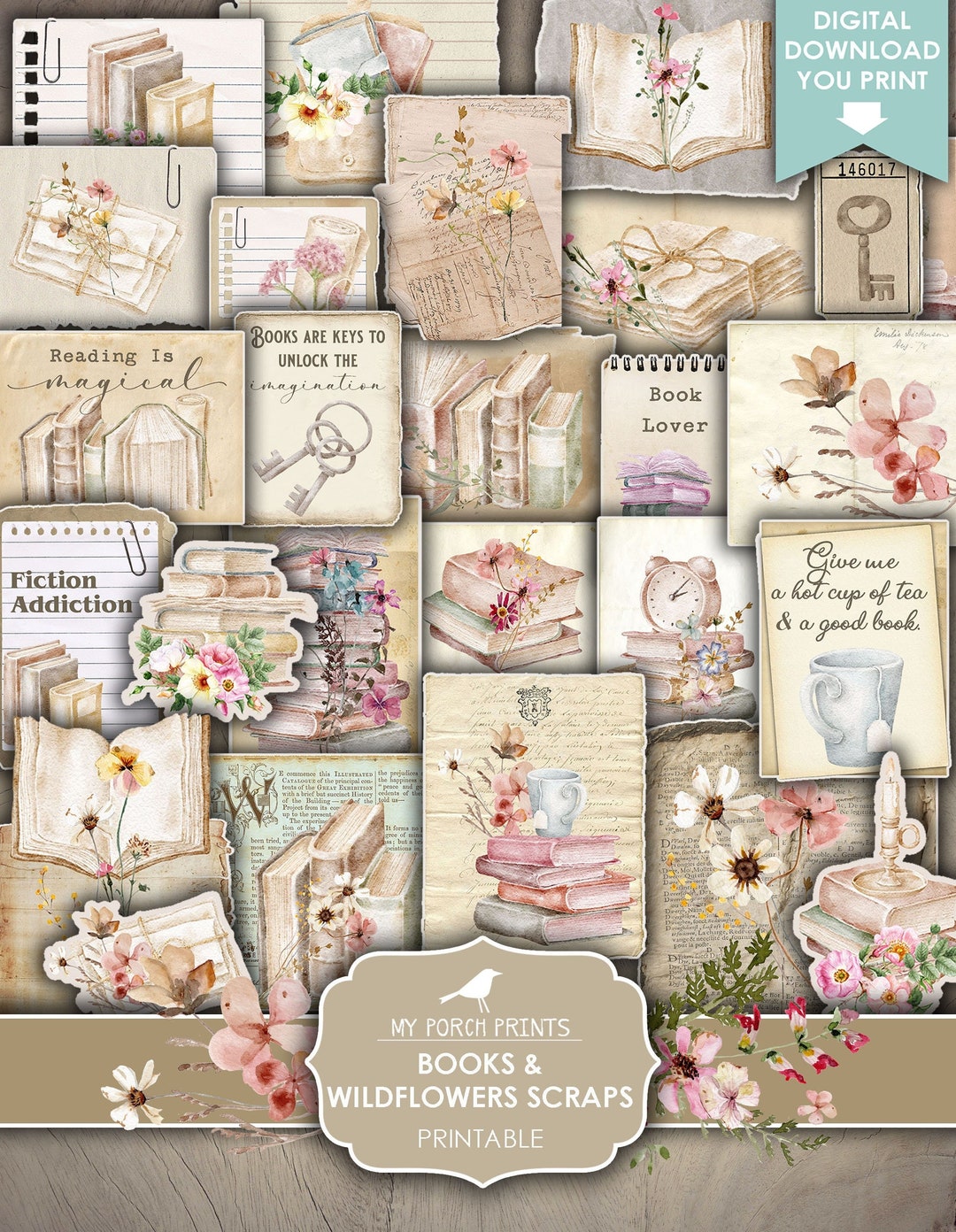 Books and Wildflowers, Scraps, Junk, Journal, Stickers, Bullet, Bible ...