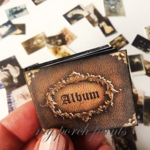 Minifotoalbum, Miniboek, vintage, foto, kortstondige, oud, plakboek, afdrukbaar, label, miniatuur, ongewenste dagboek, versiering, charme