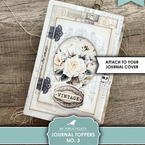 Junk Journal, Toppers, No. 3, Folio, Sepia and Ivory, Neutral, Roses ...
