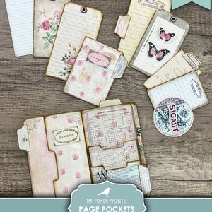 Page Pockets No. 3 Junk Journal Folio Kit, Folder, Shabby, Pink, Insert ...