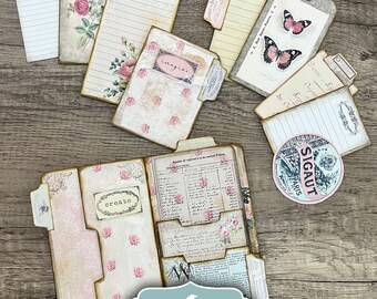 Junk Journal, Page, Pockets, No. 1, Folio, Folder, Shabby