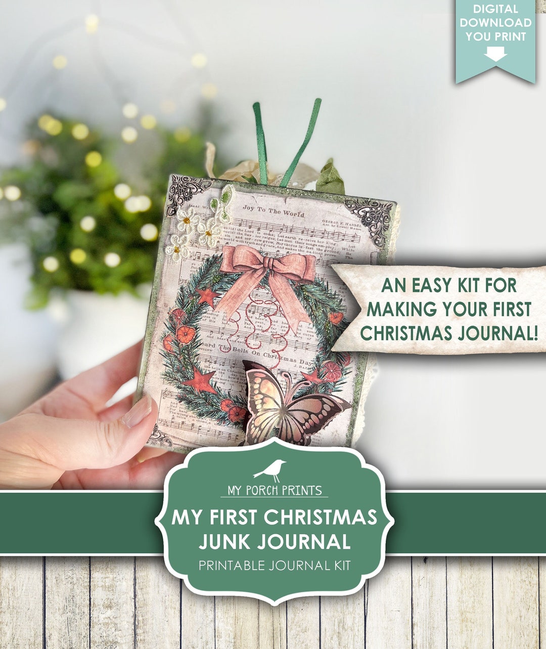 Christmas, Junk Journal, Kit, My First, Beginner, December, Tradition ...