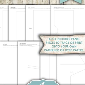 Folding Folio Template, Junk Journal, Vintage, Pocket Folder, Craft Kit ...