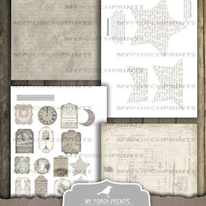 Puede incluir: Inserci&oacute;n de bolsillo imprimible para una agenda o un diario con forma de estrella con un dise&ntilde;o vintage, desgastado y texturizado. La inserci&oacute;n mide 12,7 cm por 13,3 cm.