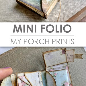 Mini Folio, Mini Album, Craft Kit, Junk Journal Kit, My Porch Prints, Imprimable, Mini Book, Miniature, Book, Digi Kit, Digital, Download image 8