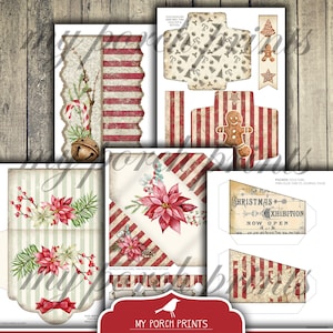 Christmas, Junk Journal, Kit, Yummy, Vintage, Printable, My Porch ...