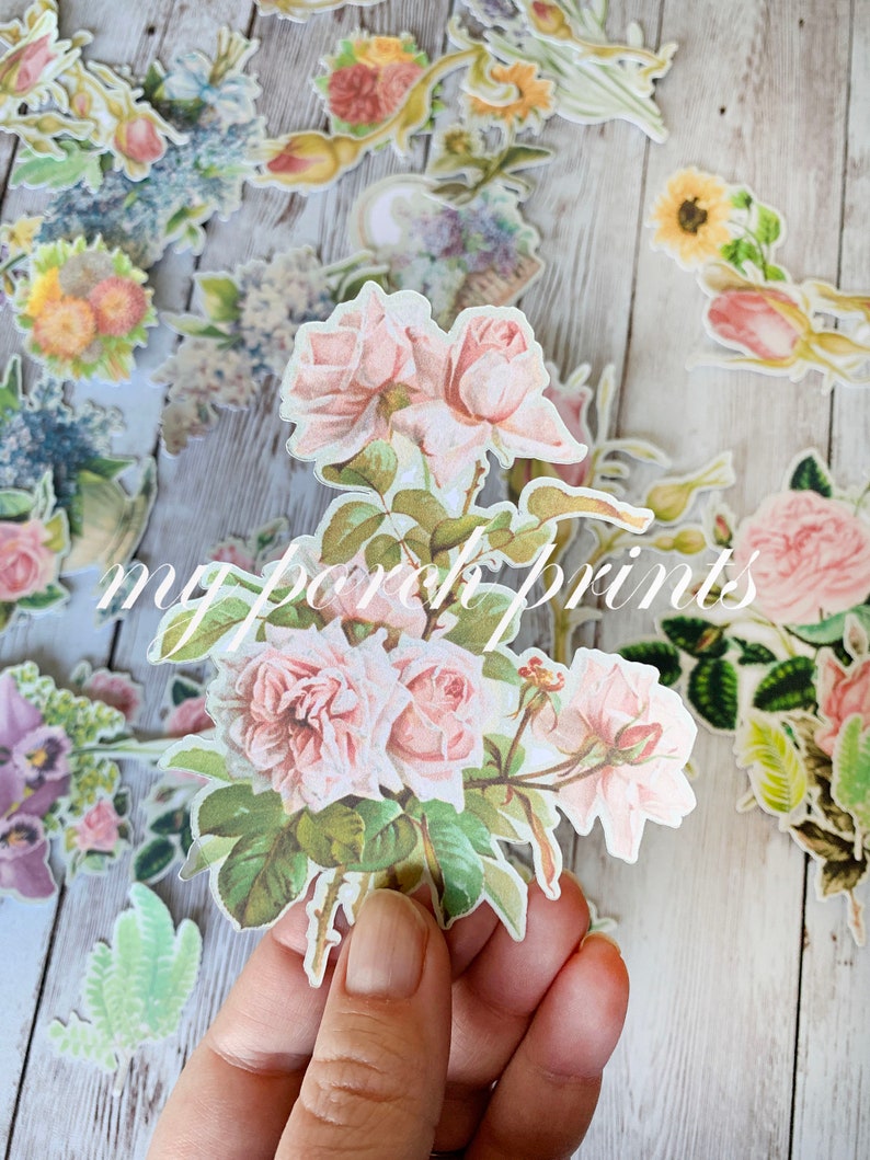 Download Junk Journal Ephemera Fussy Cut Flowers Printable My Porch ...