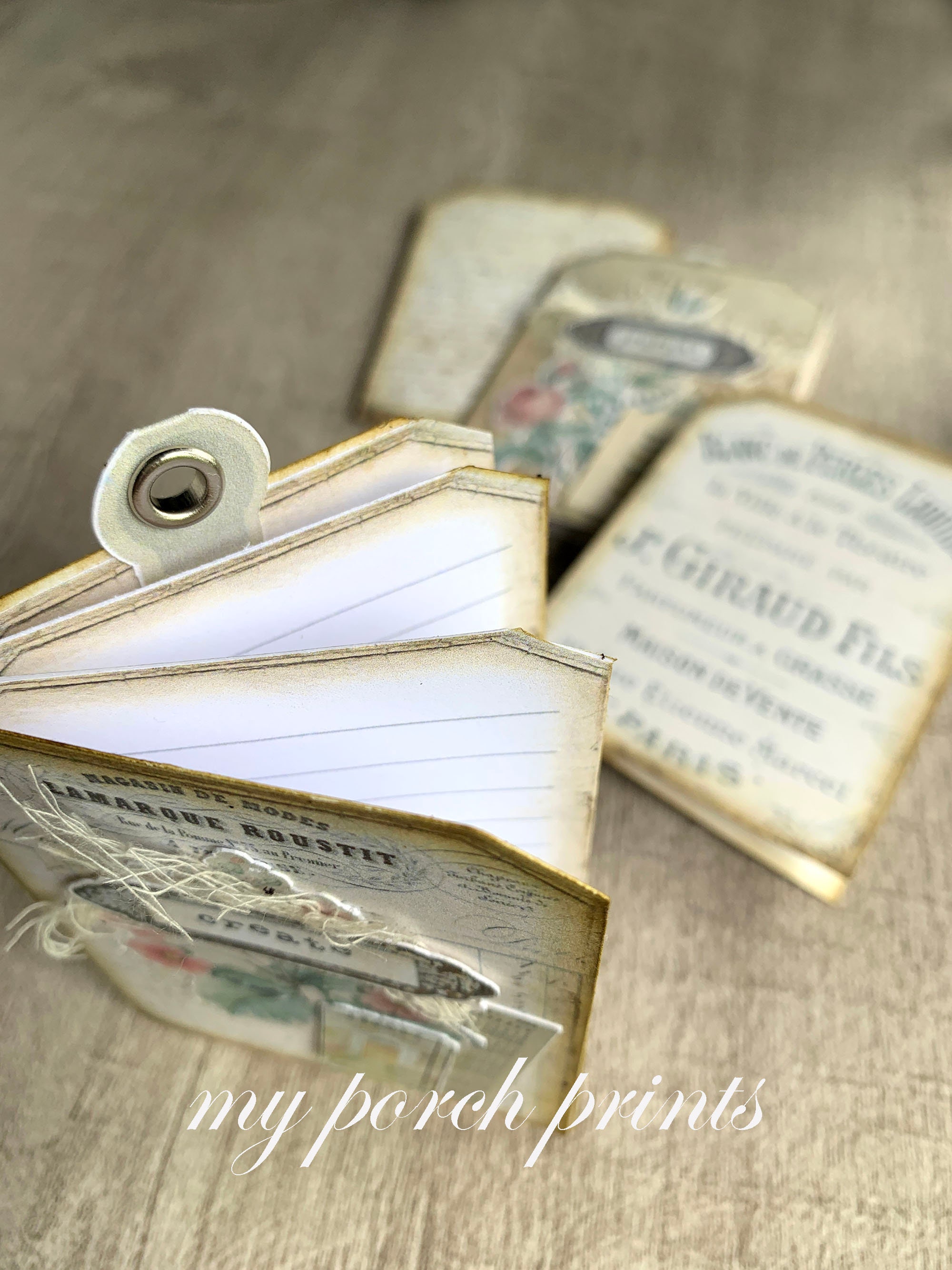 ノートブック タグ、アンティーク、ジャンク ジャーナル キット