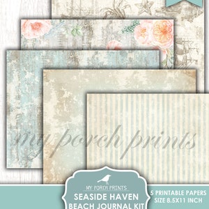 Junk Journal, Kit, Seaside, Haven, Beach, Vacation, Hawaii, Coast, Blue ...