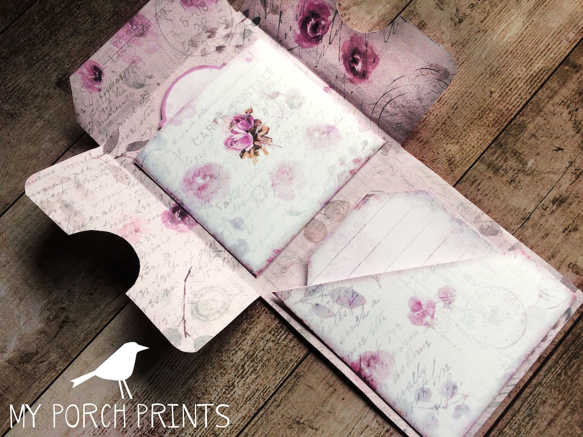 Purple Folio Journal Pocket Loaded Envelope Junk Journal Etsy