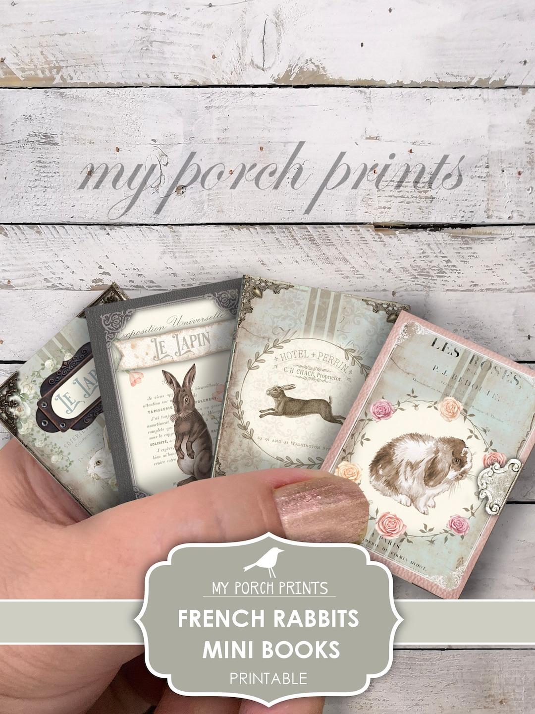 Mini Book, French Rabbit, Junk Journal, Craft Kit, Little, Girl, Baby ...