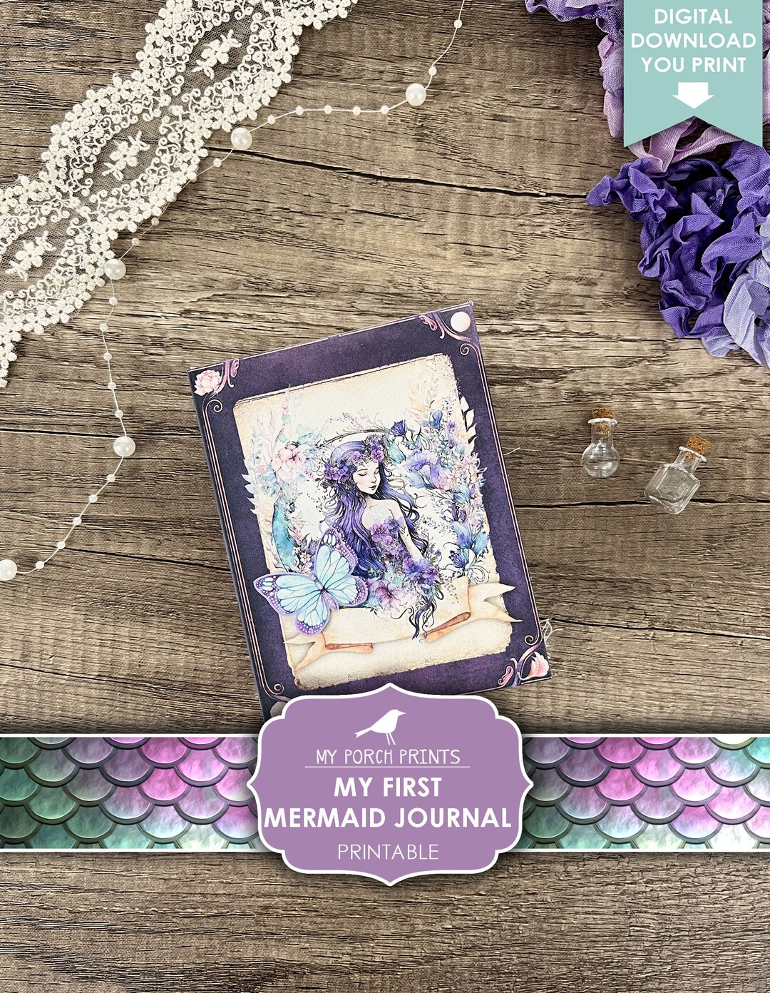 Junk Journal, My First, Mermaid, Beginner's, Kit, Kids, Girl, Girls ...