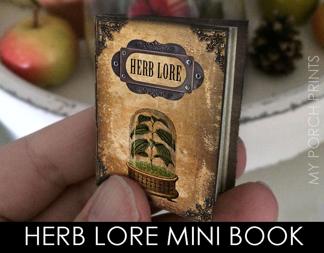 Herb Lore Mini Book, Mini Album, Potion Book, Potion Label, Scrapbook