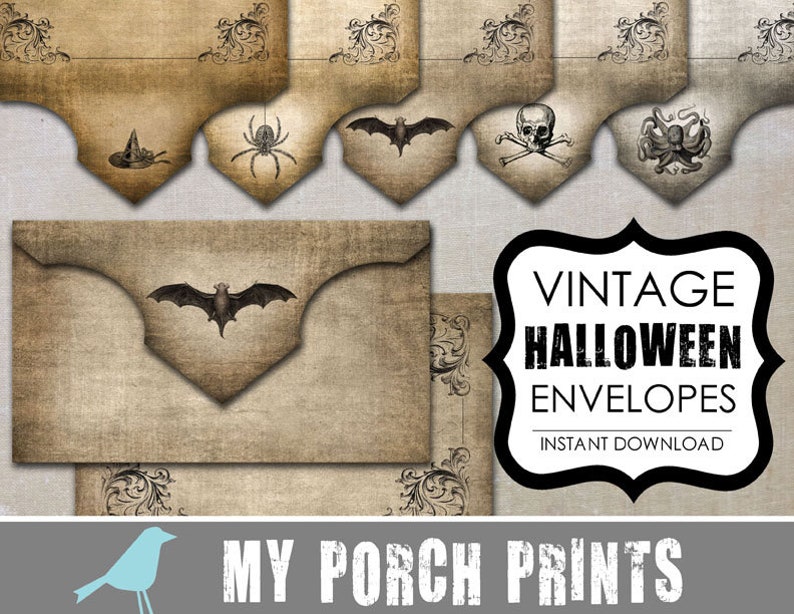 Halloween Envelopes Halloween Decorations Jewelry Display Etsy