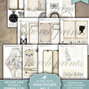Page Pockets No. 2 Junk Journal Folio Kit, Folder, Black and White ...