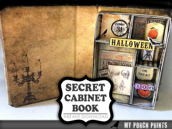 Halloween Decor, Secret Cabinet, Halloween Craft Kit, For Kids, Potions Book, Halloween Decor, Junk Journal, Curiosities, Printable, Digital